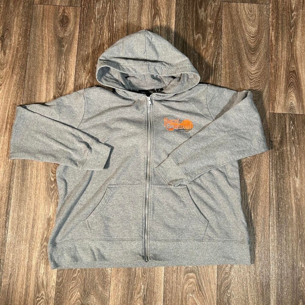 Harley-Davidson Heather Gray Full-Zip Hoodie 1w